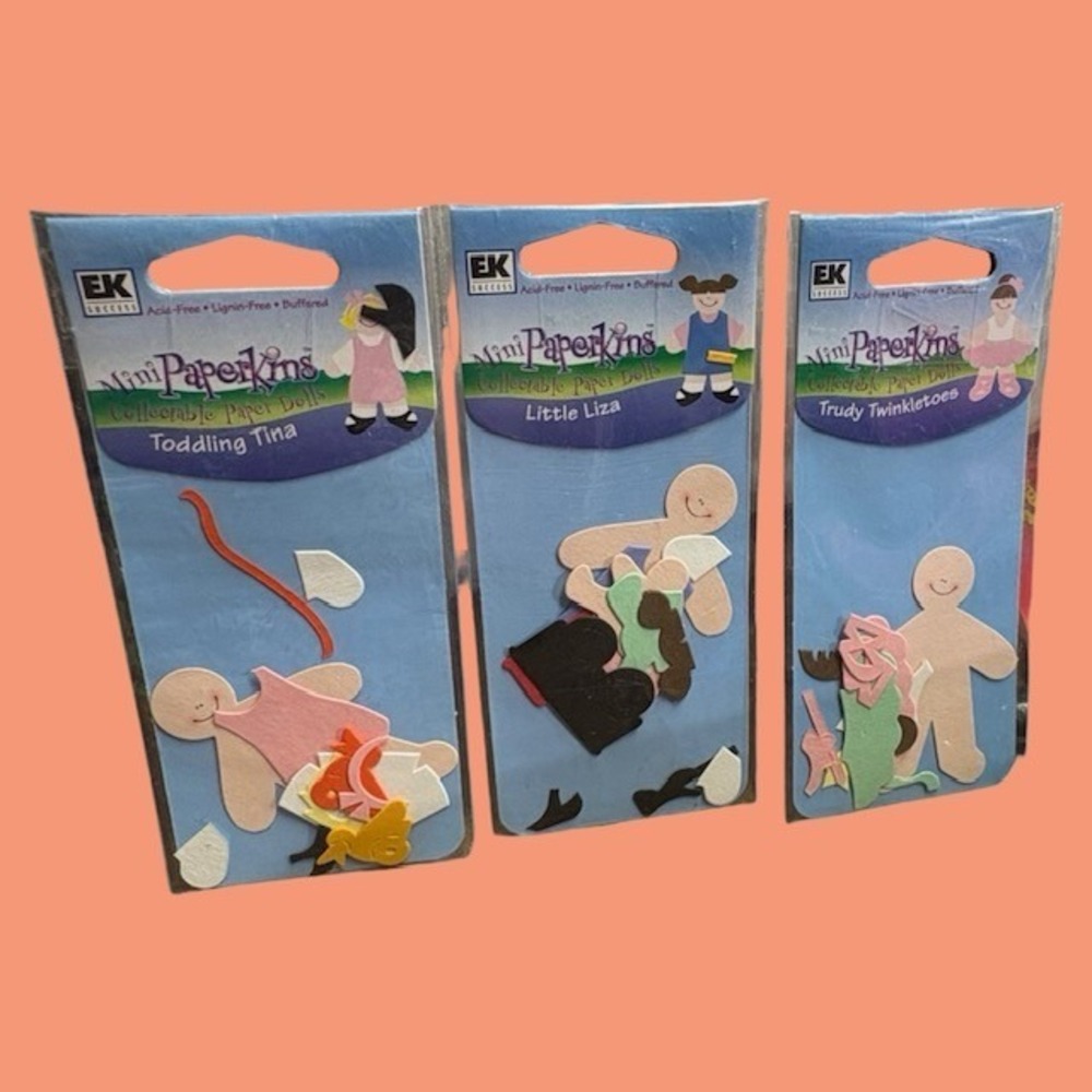 EK Success Mini Paperkins Collectible Paper Dolls Die Cuts Scrapbooking